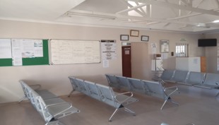 Waiting area inside Villa Maria Health Centre